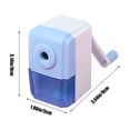 thumbnail image 3 of Manual Long Point Pencil Sharpener for Art Drawing, Adjustable Core Strength Sharpener with Transparent Case for Charcoal Pencils (Blue/Pink), 3 of 8