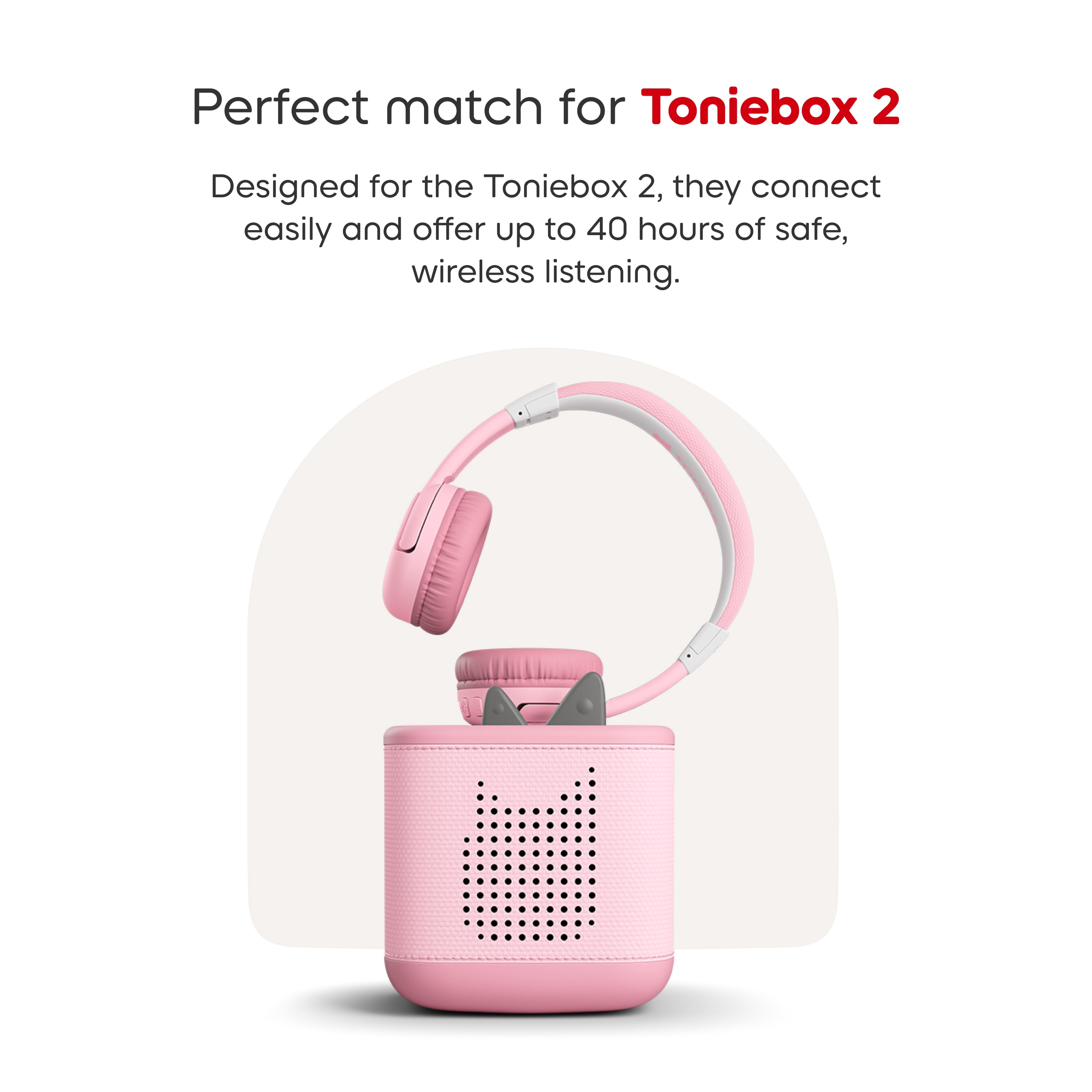 tonies Casque d’écoute Bluetooth: Rose nuage