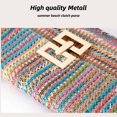thumbnail image 4 of LNGOOR Woven Wicker Rattan Envelope Clutch Handbags for Women Boho Summer Beach Hand-Woven Straw Purses Ladies Shoulder Messenger Bags, 4 of 7