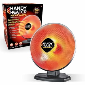 As Seen On TV Handy Heater Heatrewave Parabolique Portable Space Chaudière 1200 Watt céramique 15” Sécurité d'arrêt automatique de la vaisselle
