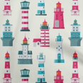thumbnail image 1 of oneOone Polyester Spandex Pink Fabric Sea Lighthouse Sewing Craft Projects Fabric Prints By Yard 56 Inch Wide, 1 of 5