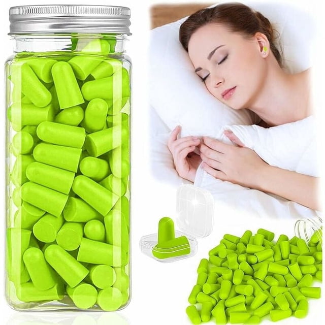 60 Pairs of Foam Earplugs, Anti Noise Plug, Sleep Earplugs, Sponge Anti Noise Earplugs 38dB with Storage Box for Hearing Protection, Sleeping, Work and Study