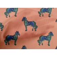 thumbnail image 4 of oneOone Cotton Poplin Fabric Horse Block Print Fabric BTY 42 Inch Wide, 4 of 4