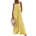 thumbnail image 1 of Innerwin Combinaison Pantalon à Jambes Larges Sans Manches pour Femme, Jaune, 2TG, 1 of 3
