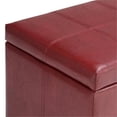 thumbnail image 4 of Atlin Designs Banc de Rangement en Similicuir, Rouge Radicchio, 4 of 6