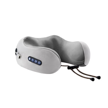 Oreiller Cervical en Mousse Mémoire avec Chaleur et Fonction de Massage pour Voyage Avion Bureau Maison Soutien Cervical en Forme de U 9.84 Po x 9.25 Po x 4.33 Po