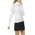 thumbnail image 2 of UKAP Ladies Tunic Blouse Long Sleeve Jumper Top Solid Color Knit Tops Slim Fit Work Sweater White S, 2 of 3