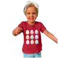 thumbnail image 2 of Penkiiy T-Shirts de Pâques pour Enfants Tout-Petits Garçons Filles Mode Pâques Oeufs de Pâques Imprimé Col Rond Imprimé Manche Courte Haut 13 Ans Rouge, 2 of 4