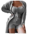 thumbnail image 1 of Birdeem Pyjama Mode Femme Slim Dentelle Taille Élastique Manches Longues Décontracté Trois Pièces, 1 of 1