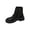 Black, variant on Black Ankle Boots for Women Round Toe Lace-Up Low Heel Ankle Boots