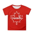 thumbnail image 1 of MEZZALL T-Shirt à Manches Courtes pour Filles, T-Shirt d'Été à Col Rond, T-Shirts Coupe Décontractée, Hauts Basiques, Rouge, 3-4 Ans, 1 of 4