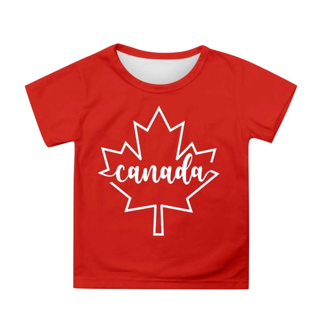 MEZZALL T-Shirt à Manches Courtes pour Filles, T-Shirt d'Été à Col Rond, T-Shirts Coupe Décontractée, Hauts Basiques, Rouge, 3-4 Ans