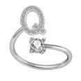 thumbnail image 1 of PVCS Bague Mode Exquise 26 Style Alphabet Anglais Lettre Bague en Cuivre, 1 of 1