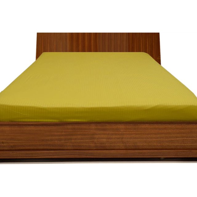 400 Thread Count 100% Egyptian Cotton 3-Piece Fitted Sheet ( 1 Fitted Sheet + 2 Pillow Covers) 21 Inches Deep Pocket Size Stripe Pattern