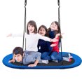 thumbnail image 1 of Patiojoy 60" Flying Saucer Tree Swing Set Outdoor Oval Swing Adjustable Hanging Ropes for Kids Blue, 1 of 7