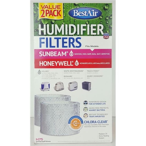 RPS Products BestAir Humidifier Filters Wick Touch Point Holmes Bionaire Sears - Pack of 2