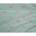 thumbnail image 4 of oneOone Polyester Lycra Fabric Geometric & Flamingo Bird Print Fabric BTY 56 Inch Wide, 4 of 4