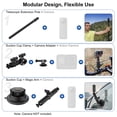 thumbnail image 4 of Triple Suction Cup Car Mount Kit for Insta360 with Extension Pole/Selfie Stick, Strong Vacuum Suction Cup Windshield Dashboard Camera Mount for Insta, 4 of 9