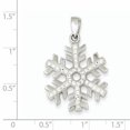 thumbnail image 2 of Pendentif en Forme de Flocon de Neige en Cristal Plaqué Rhodium en Argent Sterling 925, 2 of 2