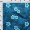 thumbnail image 3 of oneOone Silk Tabby Medium Blue Fabric Tropical Flower Sewing Material Print Fabric By The Yard 42 Inch Wide, 3 of 4