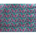 thumbnail image 5 of oneOone Georgette Viscose Fuschia Pink Fabric Triangle Geometric Sewing Craft Projects Fabric Prints By Yard 42 Inch Wide, 5 of 5