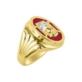 thumbnail image 3 of RYLOS Men's Rings Yellow Gold Plated Silver Christ Head Religious Ring With Diamonds and Red Quartz Red Quartz Designer Men's Jewelry Size 10, 3 of 6