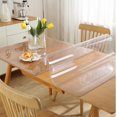 thumbnail image 2 of ORUYROP Custom 42 x 16 Inch Clear Desk Cover Protector, 1.5mm Thick Plastic Clear Desk Pad, Desk Protector Clear, Vinyl Clear Table Cover Protector for Writing Desk, 2 of 7