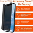thumbnail image 2 of onn. Privacy Glass Screen Protector for iPhone 12/12 Pro, Made with Durable Glass by Corning®, with Privacy Protection and Advanced Easy Application Tray, 2 of 6