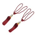 thumbnail image 1 of Bgsha Curtain Tiebacks Curtain Hooks Handmade Curtain Tieback Rope Tassel Bead Ball Curtain Tie Backs Tassel Tiebacks Beaded Holder Home Decoration 2 Pack, 1 of 10