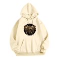 thumbnail image 4 of Femmes Plain Basics Brushed Letters Ample Fit Sweatshirts Manches Longues Poches Épaules Pulls, 4 of 4