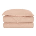 thumbnail image 2 of Swift Home Dot Clip Textured Duvet Cover Set, Soft All Season Bedding with Zipper Closure, King, Pink, 2 of 3