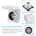 thumbnail image 3 of 2X 30AMP RV Power Inlet Outlet Shore Power Kit W/Boot Cord Protector 125V NEMA L5-30P L5-30R Male Female Connector Plug, 3 of 6