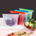 thumbnail image 2 of LNGOOR 4 Pcs Sac de Rangement Alimentaire en Silicone Réutilisable Étanche et Réutilisable Sac de Congélation Voyage/ Sac de Rangement pour la Maison Sacs-Cadeaux de Cuisine Sacs pour Scelleuse sous Vide-1 Sac Gallon Réutilisable/ 1 Sable Réutilisable, 2 of 7