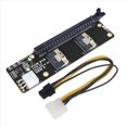 thumbnail image 1 of 2X Adaptateur 2 Ports SlimSAS 8i X2 vers PCIe 4.0 X16 Emplacement Carte SFF8654 Riser Carte GEN4 pour Carte Graphique Réseau GPU, 1 of 6