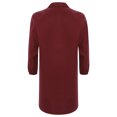 thumbnail image 4 of iiniim Unisexe Hommes Femmes Veste de Travail à Revers Résistante à l'Usure à Manches Longues Manteau de Laboratoire Antipoussière Uniformes Rouge 180, 4 of 6