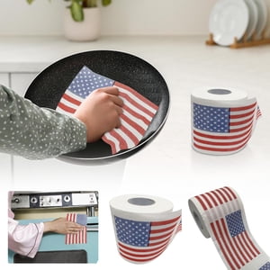 TIMIFIS Roll Paper Flag Roll Paper Bathroom Tissue Bathroom Toilet Napkin Toilet Tissue Supple Toilet Paper Christmas Napkins Toilet Napkins Wood Pulp Printing Toilet Kitchen Gadgets Kitchen Gadgets