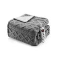 thumbnail image 1 of Heated Throw Blanket - Thick Tufted Sherpa, 10 Heat Levels, 10 Timer Settings, Fast Heating, Dual Control, Machine Washable, 1 of 14