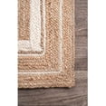thumbnail image 4 of Indian Handmade Braided Pure Jute with White Design Area Rugs , Floor Decor Carpet Size 5 x 5 Square Feet ( 150 cm x 150 cm ), 4 of 5
