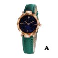 thumbnail image 3 of XZNGL Leather Strap Watch Strap Leather Simple And Stylish Luxurious Starry Dial Convex Mirror Leather Strap Watch, 3 of 3