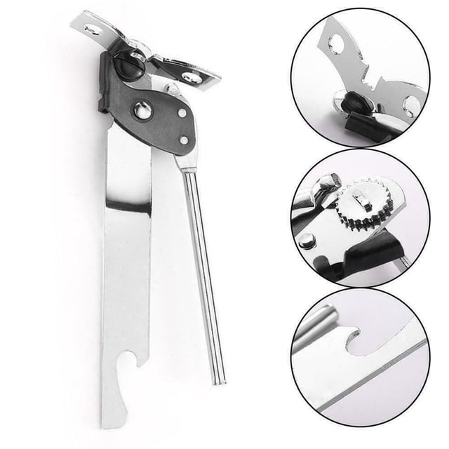 Product Category Bottle&Can Openers Bright Stainless Steel Multifunction Can Opener for Kitchen Gadgets Durable Manual Can Opener with Ergonomic Design
