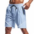 thumbnail image 3 of Styesk Mens Shorts Men Solid Color Casual Fashion With Pockets Lacing Waist Short Pants, 3 of 8