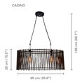thumbnail image 2 of Xtricity - Pendant Light, 25.5 '' Width, From Casino Collection, Brown, 2 of 3
