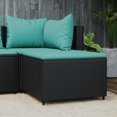 thumbnail image 3 of vidaXL Mobilier de Patio Pouf Repose-Pieds d'Extérieur avec Coussins en Rotin Poly, 3 of 6