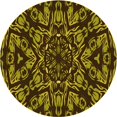 thumbnail image 1 of Ahgly Company Tapis d'Intérieur Lavable en Machine Carré Transitionnel Noir Brun, 3 Pieds Carré, 1 of 7