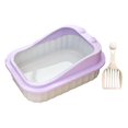 thumbnail image 3 of Esquirla Cat Litter Tray Cat Litter Container with High Side Open Top Pet Litter Tray, 3 of 8