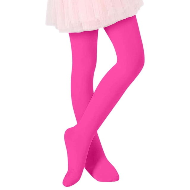 MIASHUI Collants pour Filles Collants de Ballet pour Filles Bas de Danse Collants, Rose Vif, 4-5 Ans