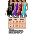 thumbnail image 2 of LUXUR Femmes Débardeurs Sans Manches Été Top Col Pull Casual Camisole Coeur Imprimé Cami Vin Rouge XXL, 2 of 4