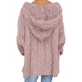 thumbnail image 1 of UKAP Ladies Pullover Winter Warm Sweater Solid Color Jumper Tops Loose Chic Hoodies Pink S, 1 of 4