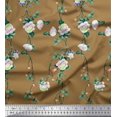 thumbnail image 1 of Soimoi Rayon Fabric Leaves & Peony Floral Decor Fabric Printed Yard 42 Inch Wide, 1 of 5