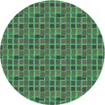 thumbnail image 1 of Ahgly Company Tapis d'Intérieur Ronds Transitionnels Noirs Lavables à la Machine, 8 Pieds Rond, 1 of 7